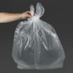 Picture of Jantex Medium Duty Recycled Bin Bag 12kg 90 ltr Clear (Pack of 200)