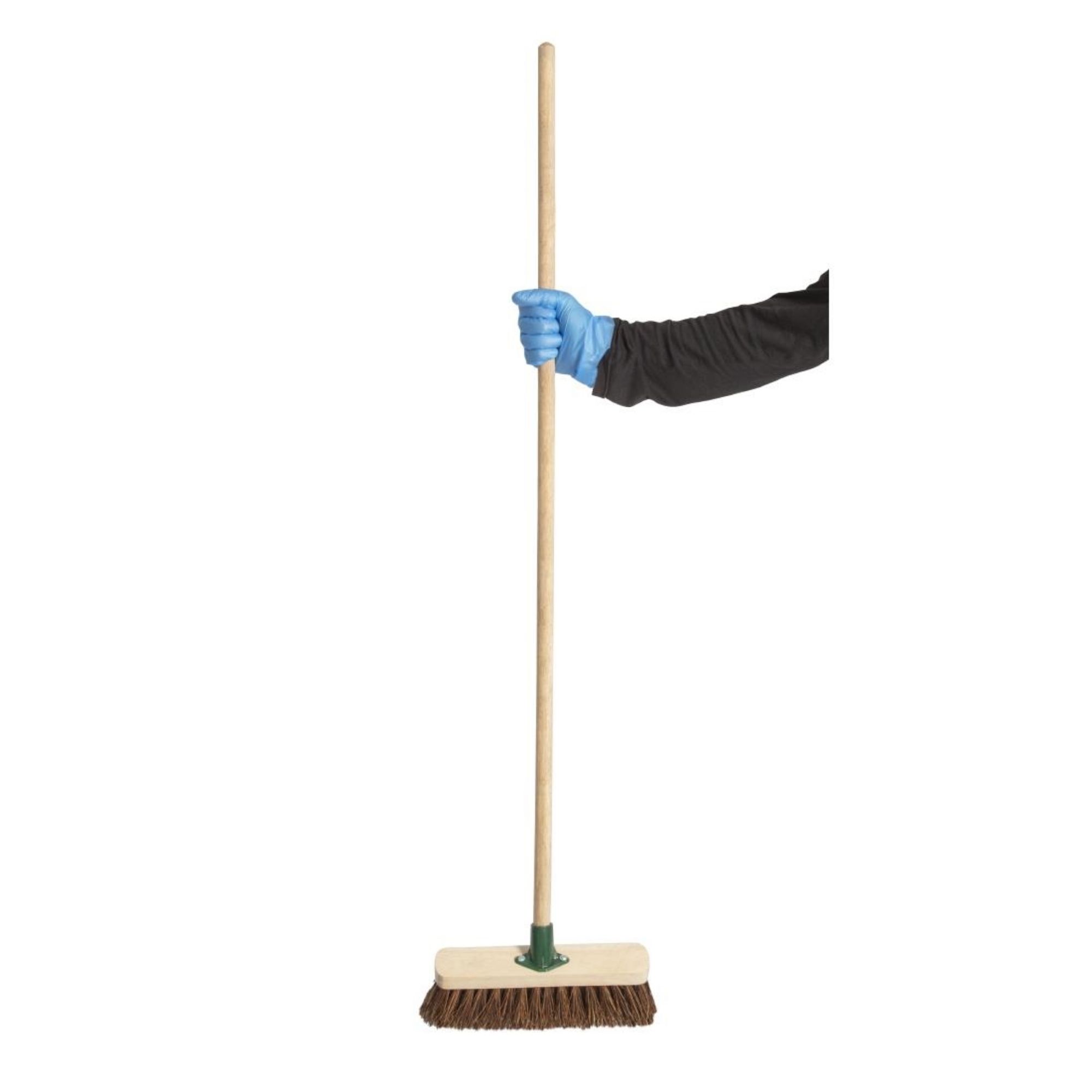 Picture of Jantex Wooden Broom Head Stiff Bassine 12in