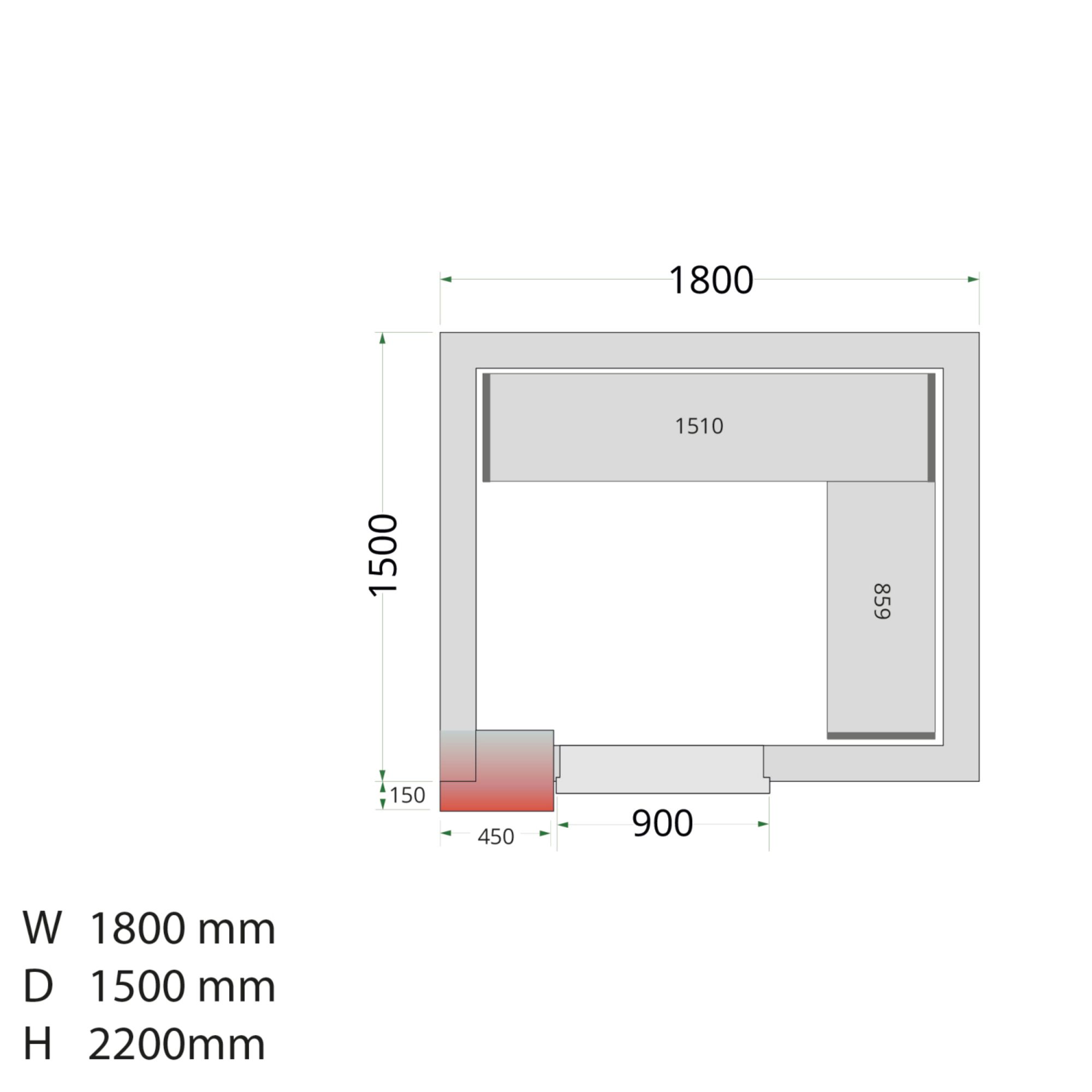 Picture of Tefcold CRNF1815 Freezer Room (Freezing) H2200 x W1800 x D1500