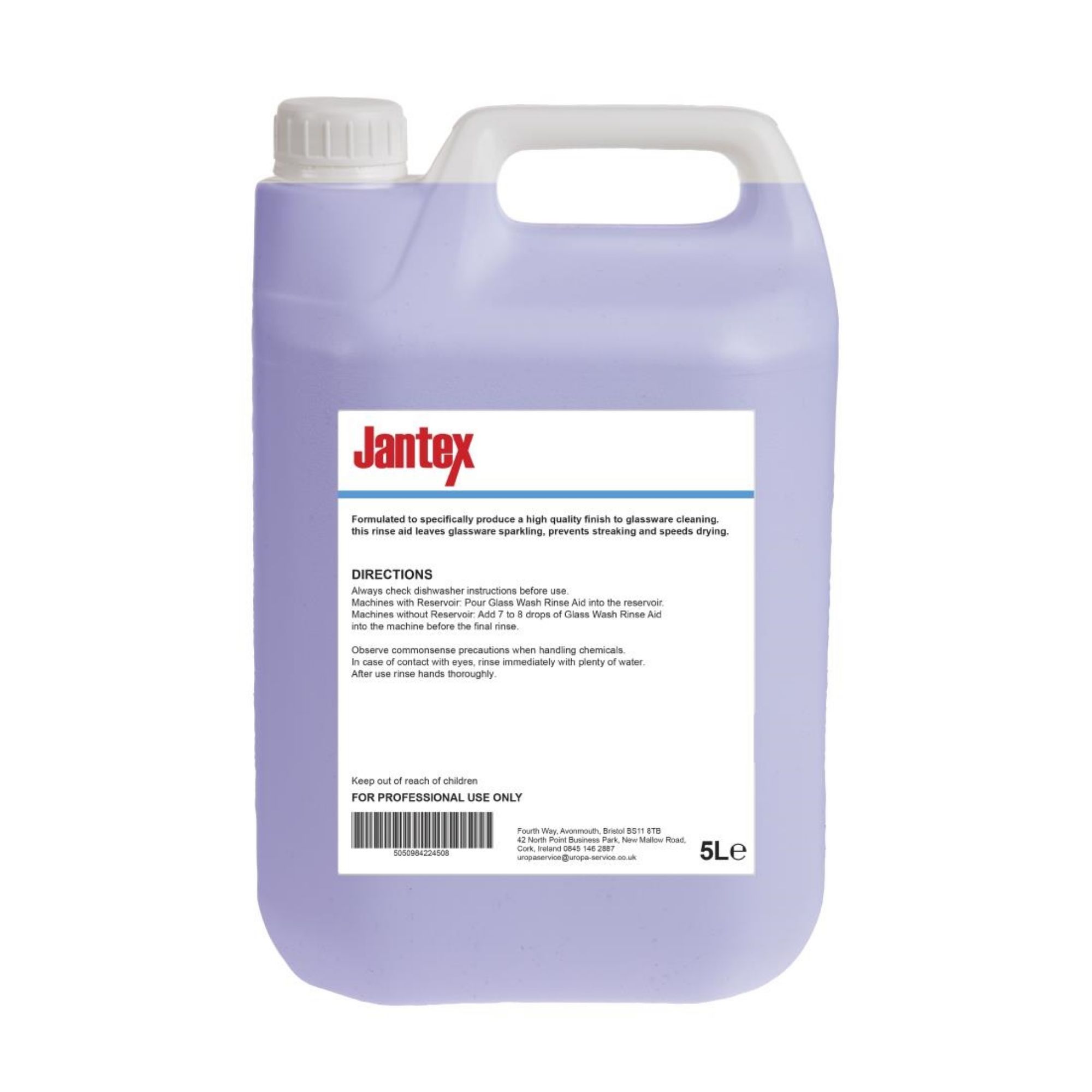 Picture of Jantex Glasswasher Rinse Aid Concentrate 5Ltr