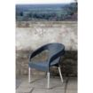 Picture of Bolero Wicker Wraparound Bistro Chairs Charcoal (Pack of 4)
