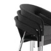 Picture of Bolero Wicker Wraparound Bistro Chairs Charcoal (Pack of 4)