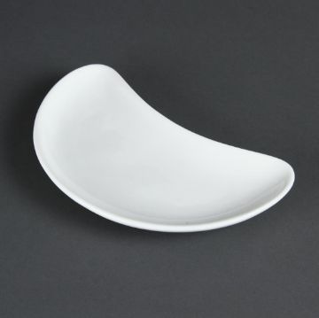Picture of Olympia Whiteware Crescent Salad Plates 200mm (Pack of 12)
