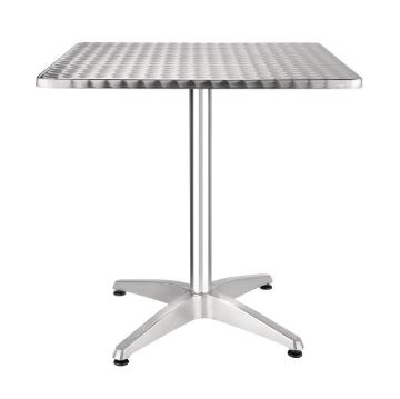 Picture of Bolero Square Stainless Steel Bistro Table 700mm