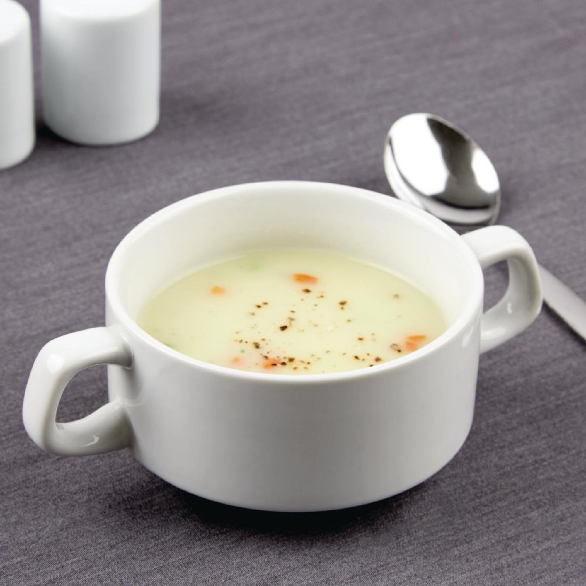 Picture of Olympia Athena Stacking Soup Bowls 160mm 290ml (Pack of 12)