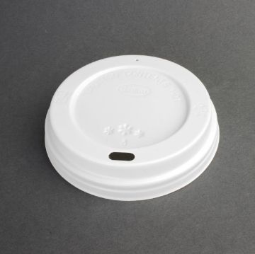 Picture of Fiesta Recyclable Coffee Cup Lids White 340ml / 12oz and 455ml / 16oz (50 Pack)