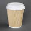 Picture of Fiesta Recyclable Coffee Cup Lids White 340ml / 12oz and 455ml / 16oz (50 Pack) - CE264