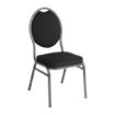 Picture of Bolero Oval Back Banquet Chairs Grey & Black (Pack of 4)