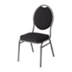 Picture of Bolero Oval Back Banquet Chairs Grey & Black (Pack of 4)