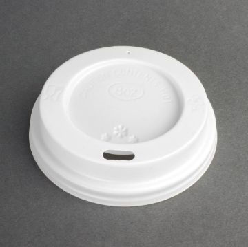 Picture of Fiesta Recyclable Coffee Cup Lids White 225ml / 8oz (Pack of 50)