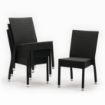 Picture of Bolero PE Wicker Side Chairs Charcoal (Pack of 4)