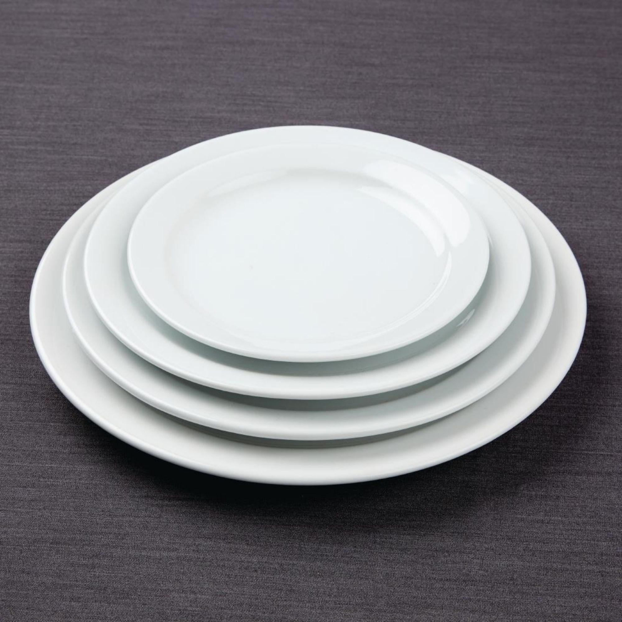 Picture of Olympia Athena Narrow Rimmed Plates 226mm (Pack of 12)