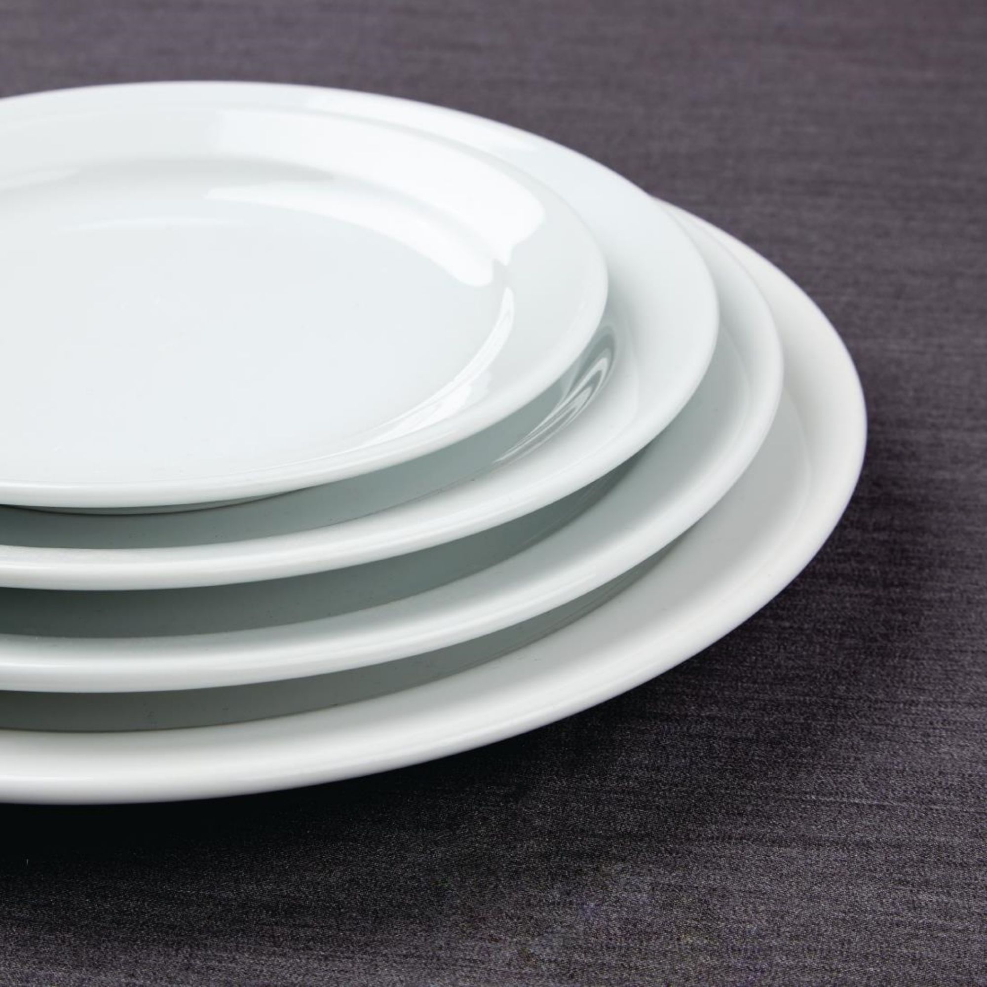 Picture of Olympia Athena Narrow Rimmed Plates 226mm (Pack of 12)
