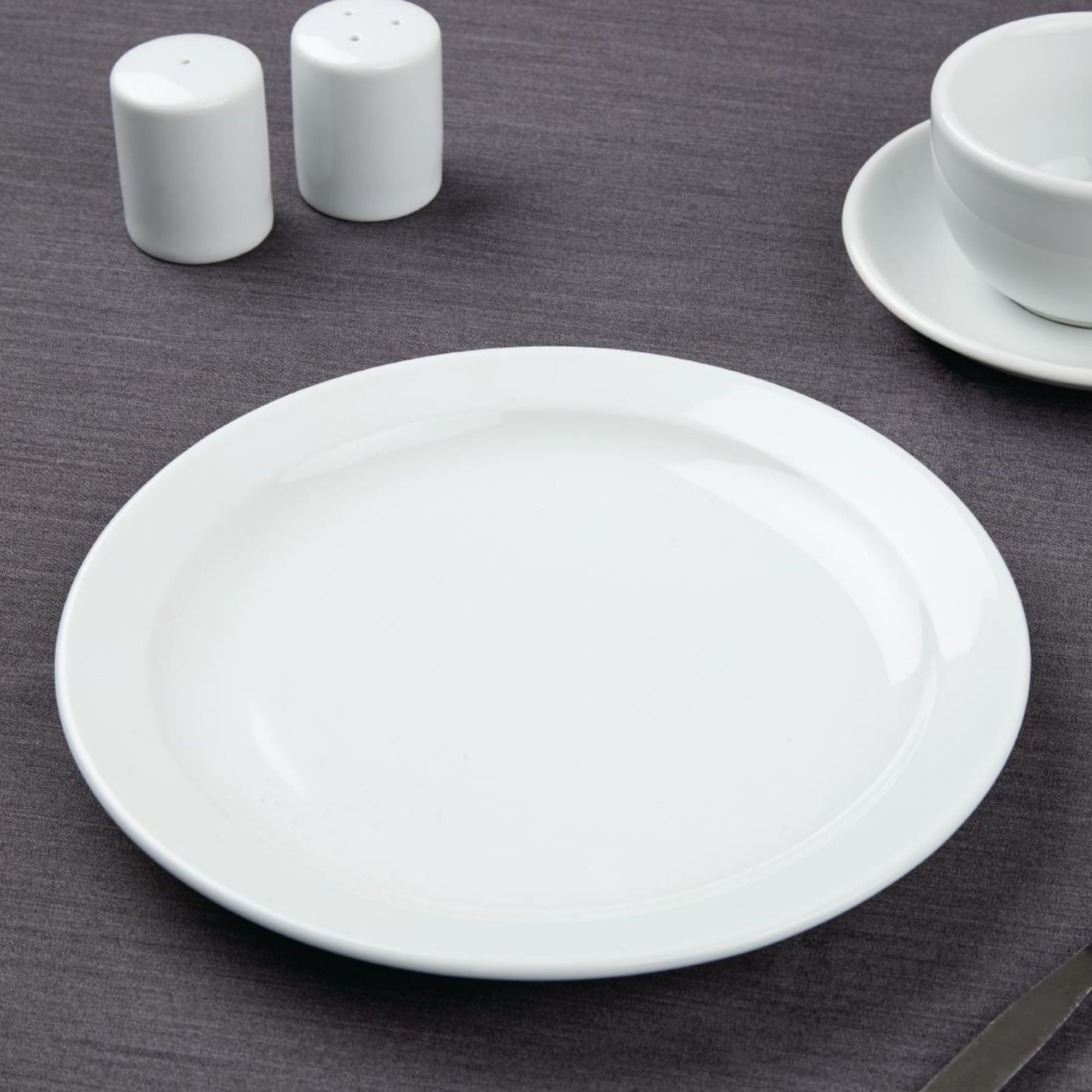 Picture of Olympia Athena Narrow Rimmed Plates 226mm (Pack of 12)