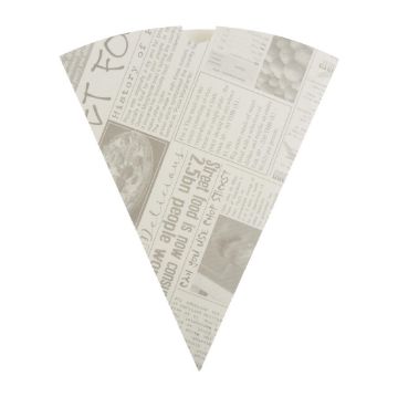 Picture of Colpac Biodegradable Newspaper Print Paper Chip Cones 183mm (1000 pack)