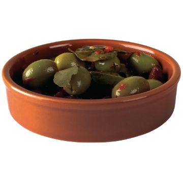 Picture of Olympia Tapas Rustic Mediterranean Large Dishes 134mm (Pack of 6)