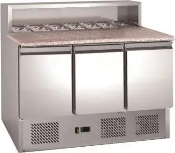 Picture of Chefsrange PS903 - 3 Door Pizza Prep Counter With Granite Top