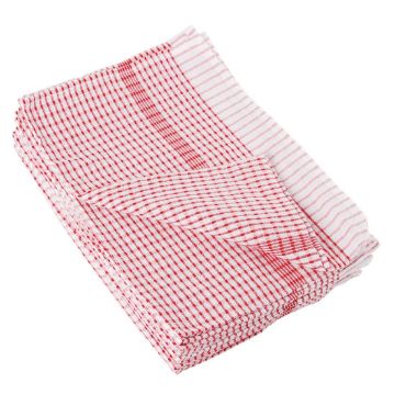 Picture of Vogue Wonderdry Red Tea Towels (Pack of 10)