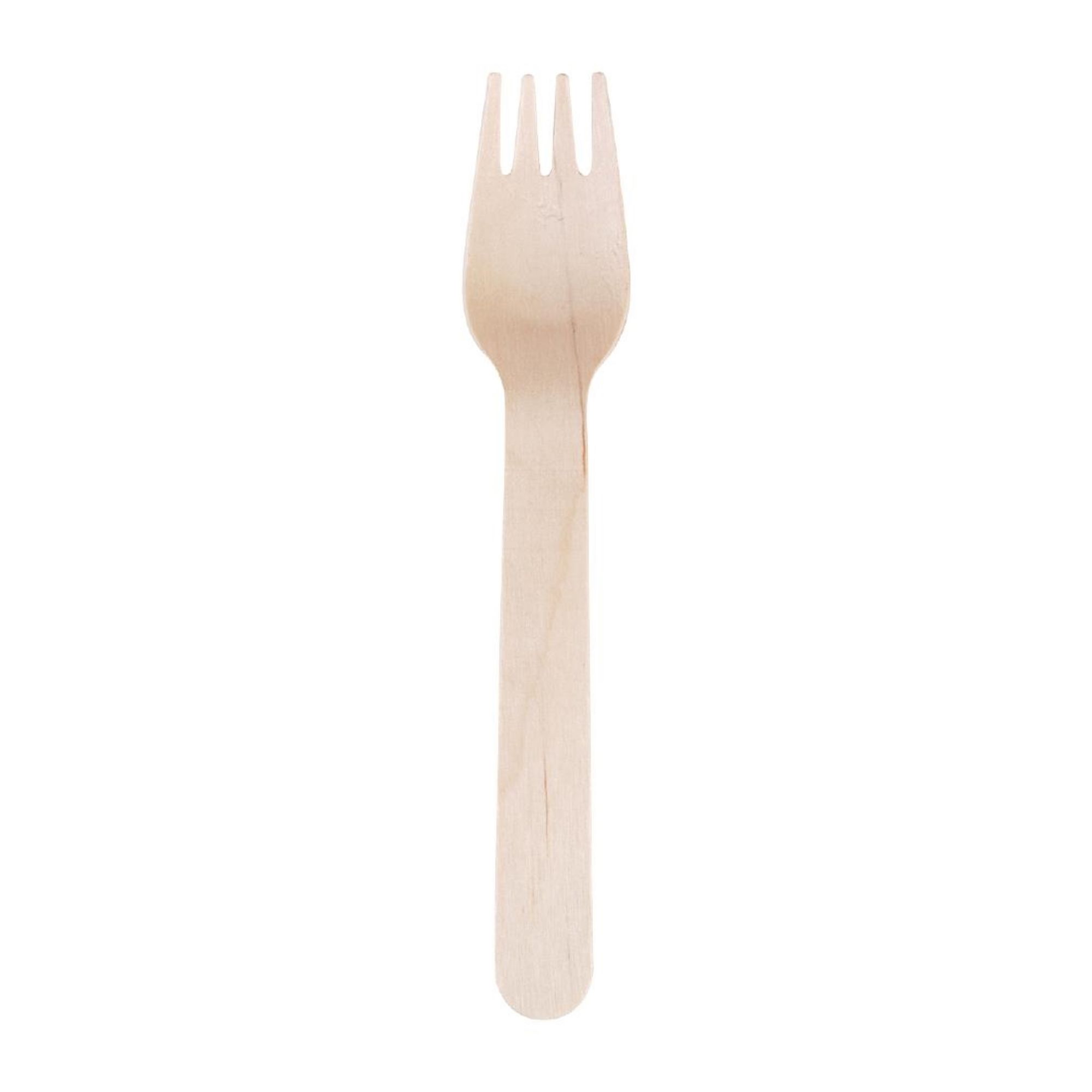 Picture of Fiesta Compostable Disposable Wooden Forks (Pack of 100)