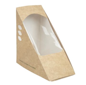Picture of Vegware Compostable Kraft Sandwich Wedges 65mm (Pack of 500)