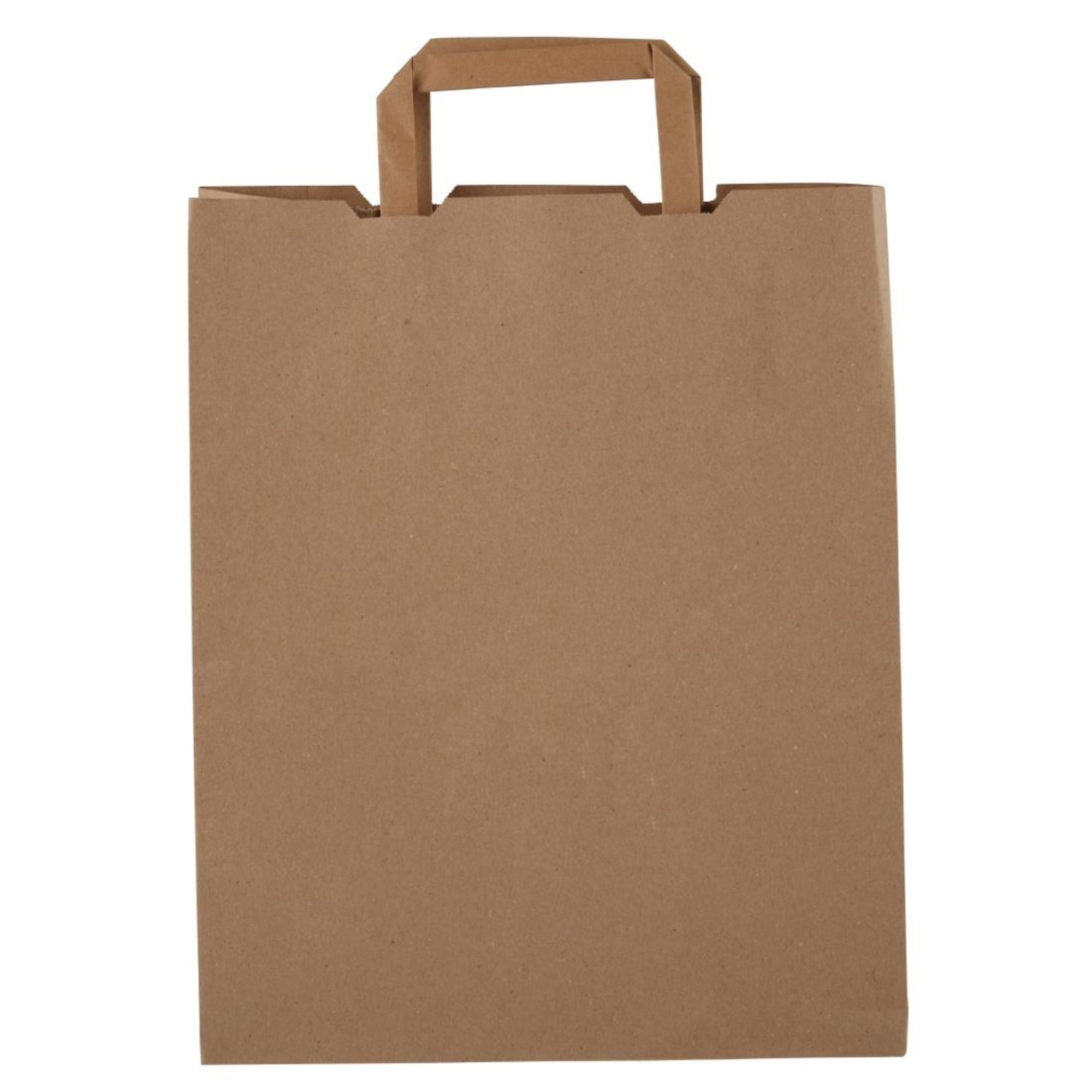 Picture of Vegware Compostable Recycled Paper Carrier Bags Large (Pack of 250)