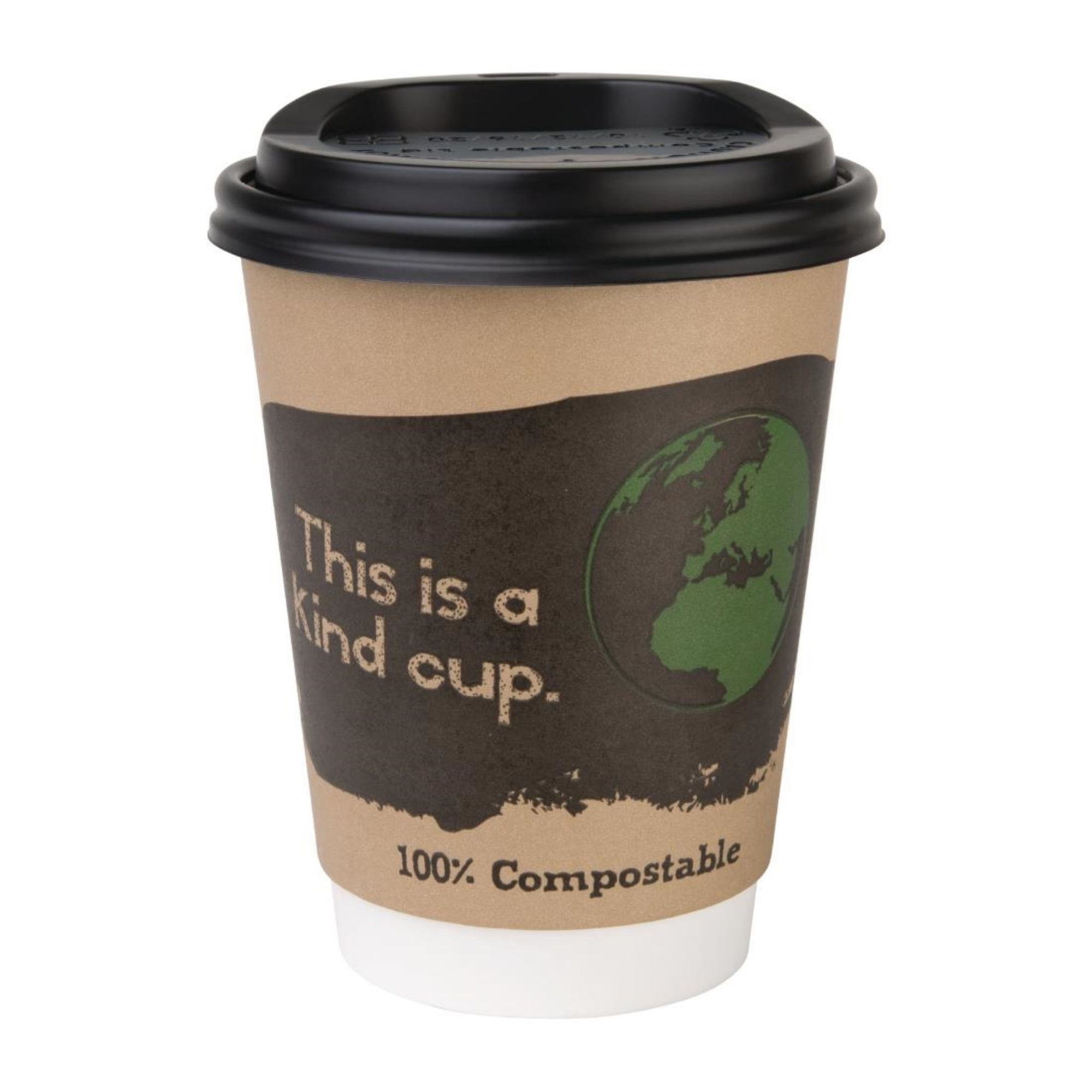Picture of Fiesta Compostable Coffee Cup Lids 340ml / 12oz (Pack of 1000)
