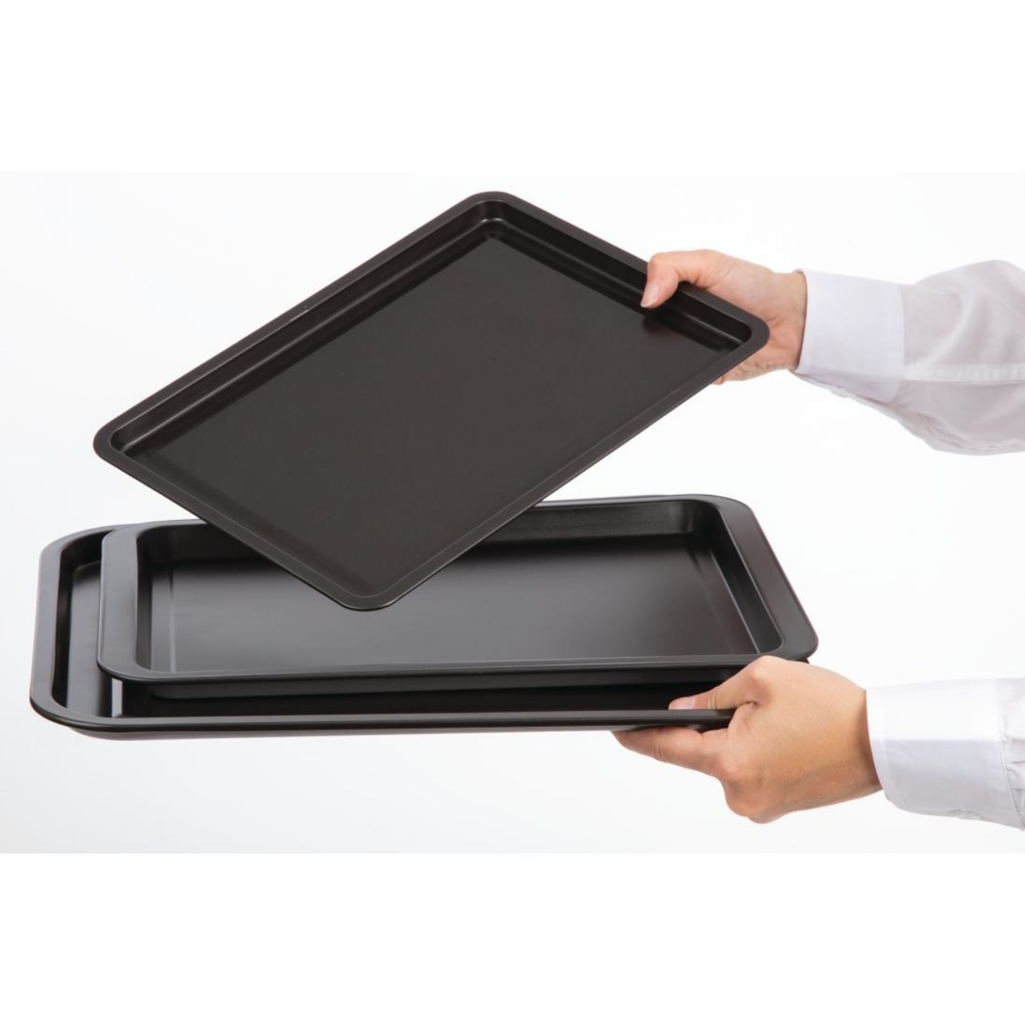 Picture of Nisbets Essentials Non Stick Baking Trays (Pack of 3)