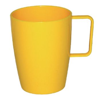 Picture of Olympia Kristallon Polypropylene Handled Beakers Yellow 348.7ml (12 pack)