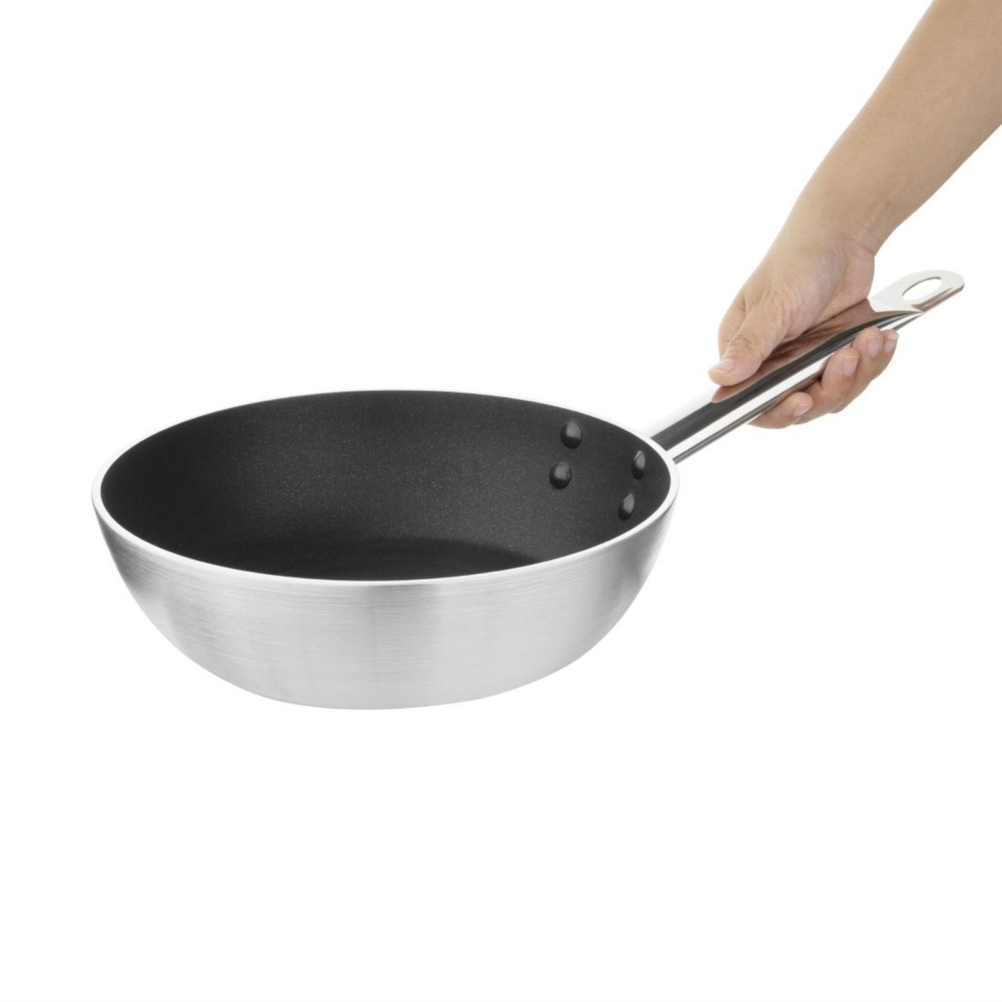 Picture of Vogue Aluminium Non-Stick Induction Flared Sauté Pan 24cm