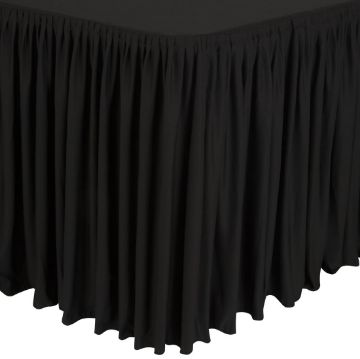 Picture of Table Top Black Cover & Skirting - Plisse Style