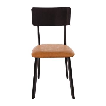 Picture of Bolero Metal & PU Side Chair Vintage Camel (Pack 4)