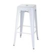 Picture of Bolero Bistro Galvanised Steel High Stools White (Pack of 4)