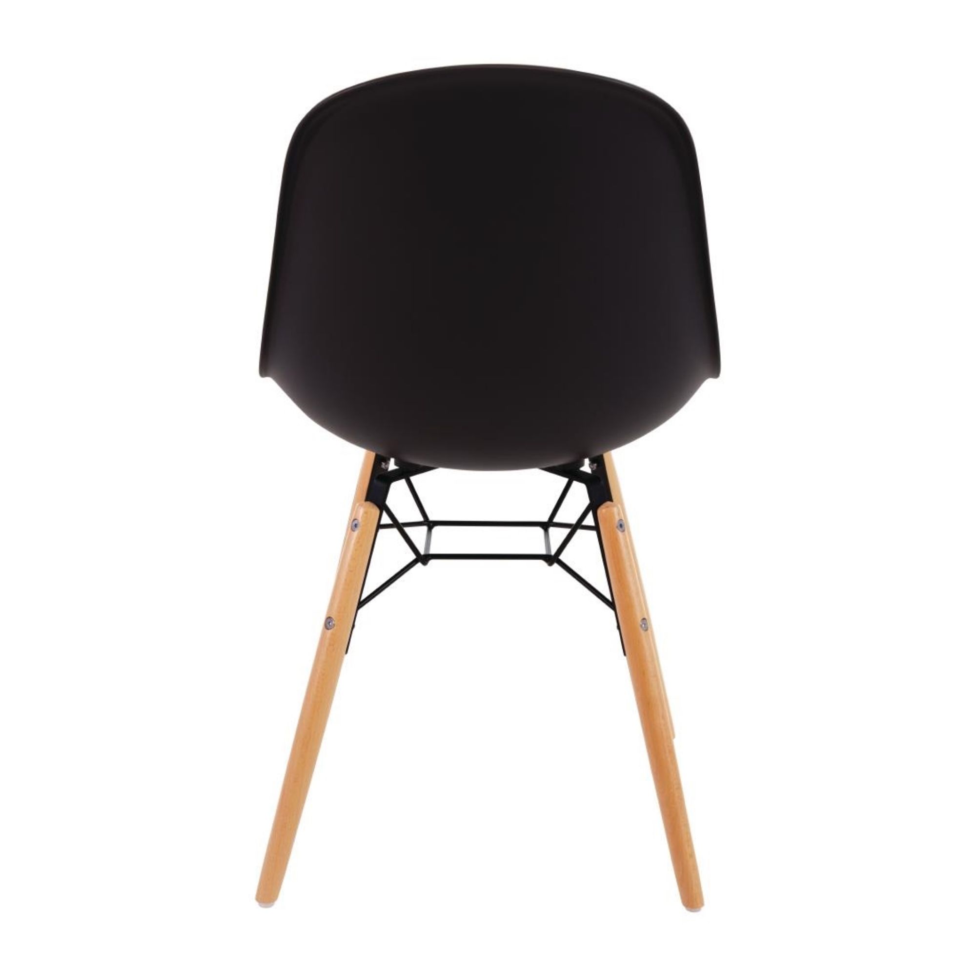 Picture of Bolero Arlo PP Moulded Side Chair Charcoal with Spindle Legs (Pack of 2)