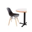 Picture of Bolero Arlo PP Moulded Side Chair Charcoal with Spindle Legs (Pack of 2)