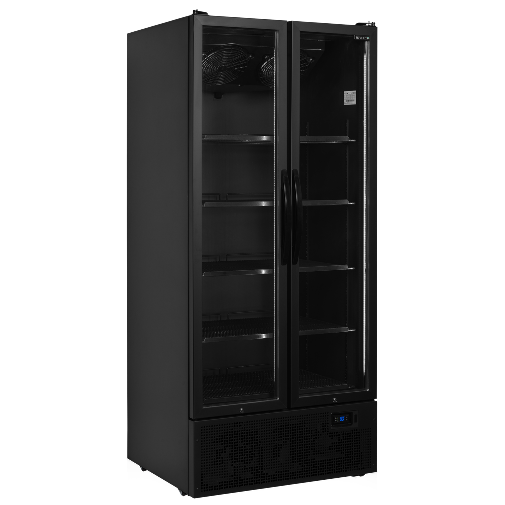 Picture of Tefcold FS890H BLACK Black Glass Door