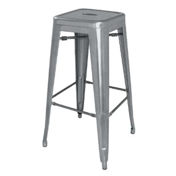 Picture of Bolero Bistro Steel High Stool Gun Metal (Pack Of 4)