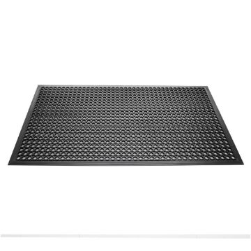 Picture of Jantex Rubber Anti Fatigue Anti Slip Floor Safety Mat Black 1500 x 900mm
