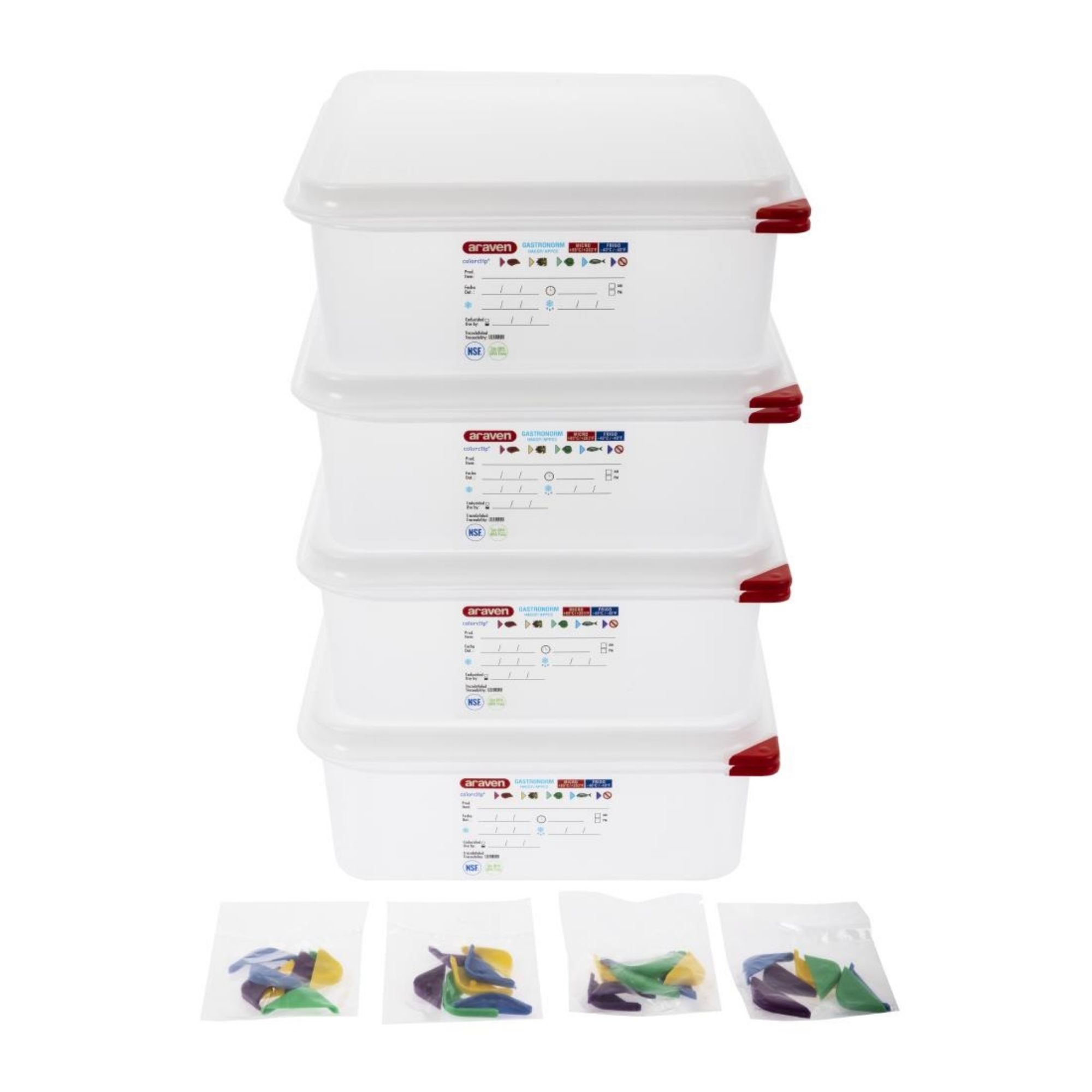 Picture of Araven Polypropylene 1/2 Gastronorm Food Container 6.5Ltr (Pack of 4)