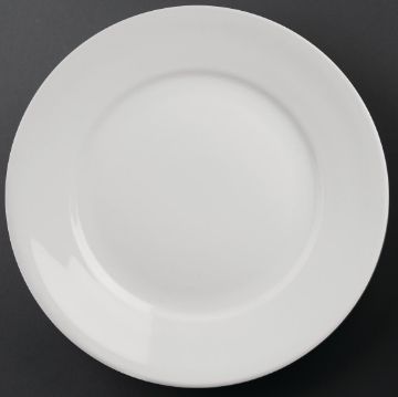 Picture of Olympia Athena Wide Rimmed Plates 280mm White (Pack of 6)