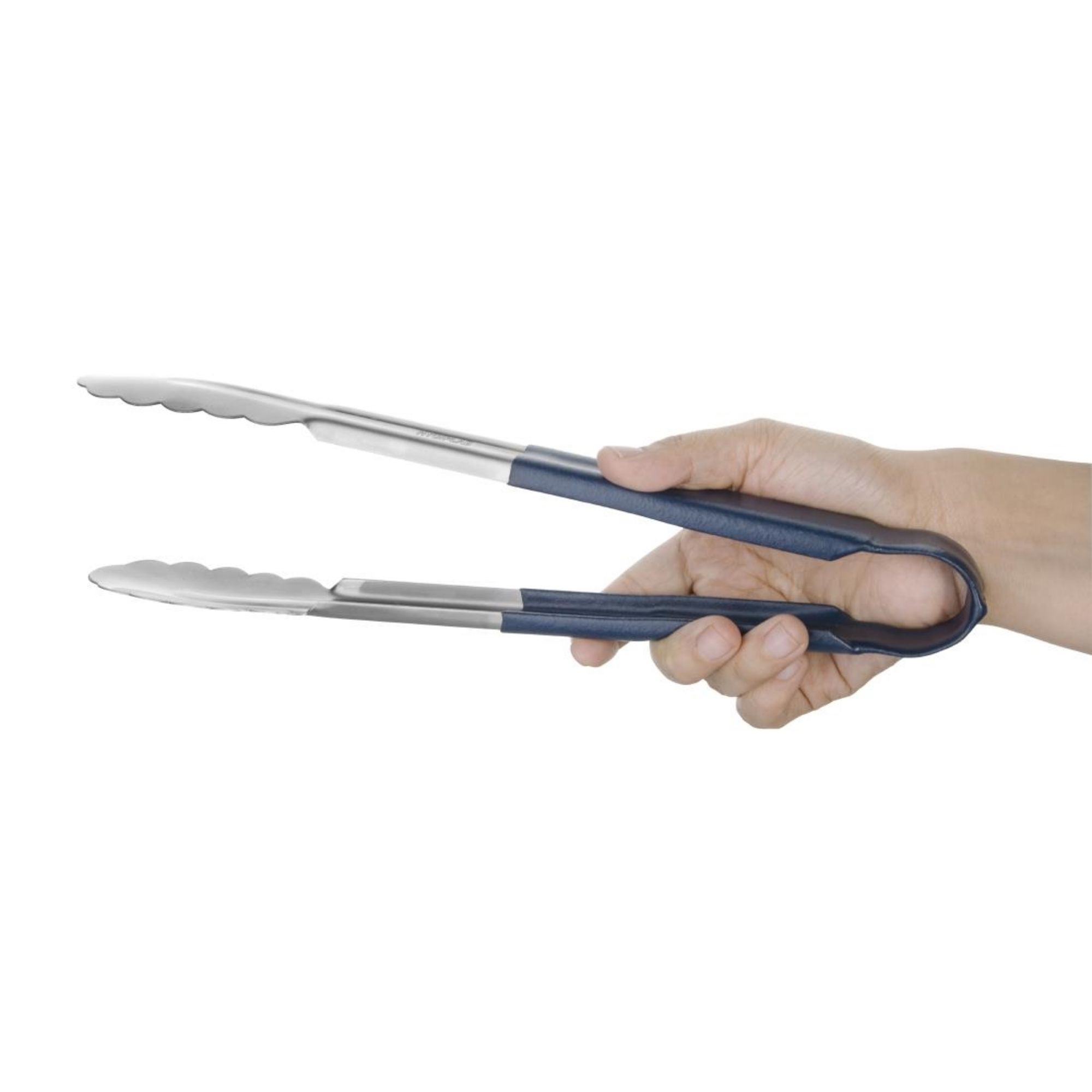 Picture of Hygiplas Colour Coded Blue Serving Tongs 300mm