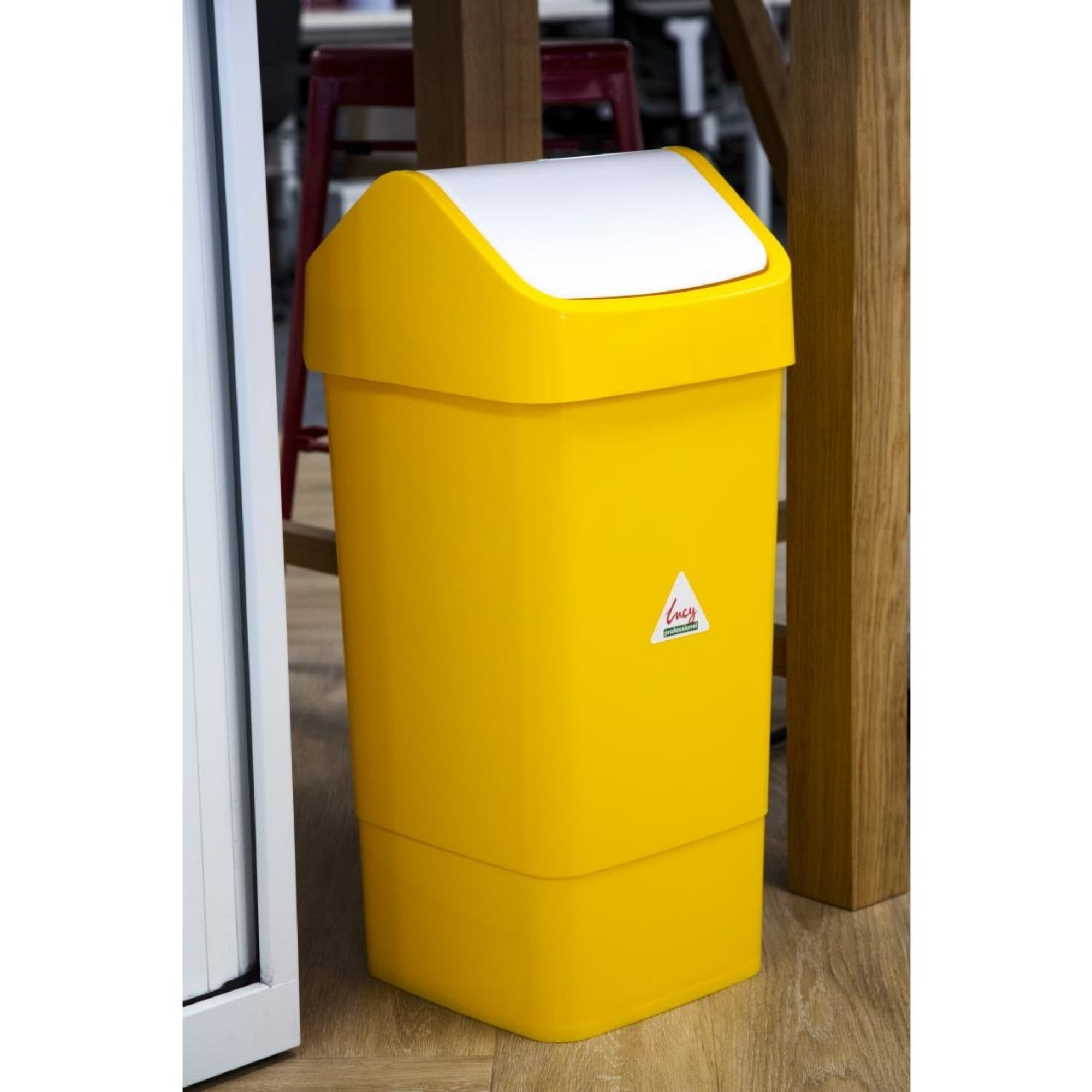 Picture of SYR Polypropylene Swing Bin Yellow 50Ltr