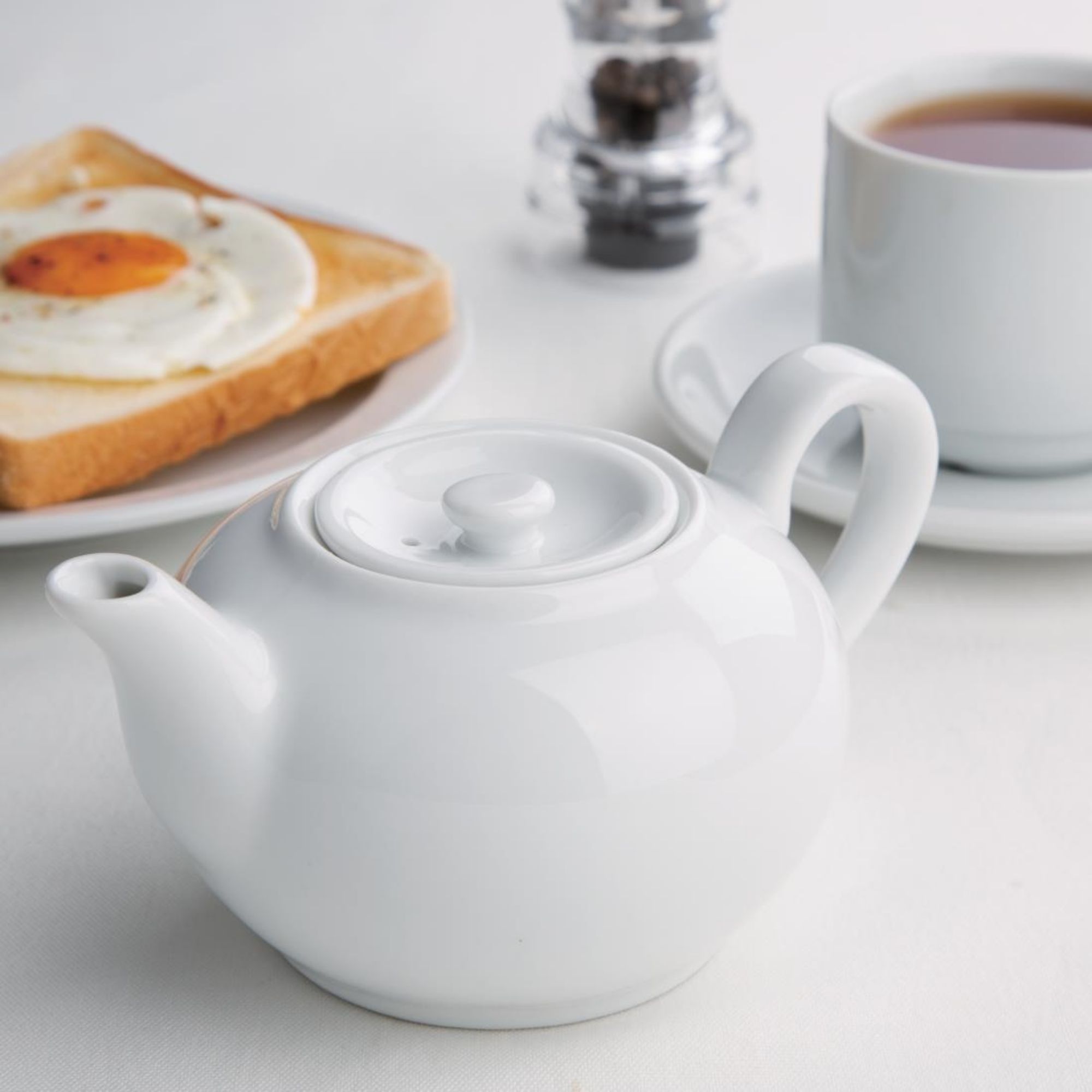 Picture of Olympia Whiteware Teapots 426ml (Pack of 4)
