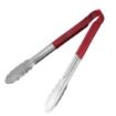 Picture of Hygiplas Colour Coded Red Serving Tongs 300mm