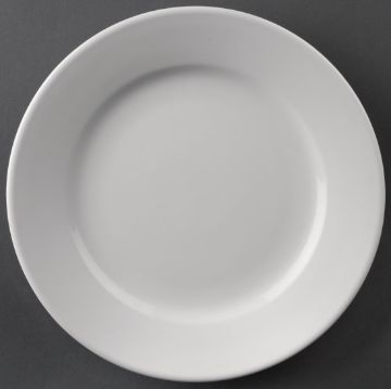 Picture of Olympia Athena Wide Rimmed Plates 202mm White (Pack of 12)