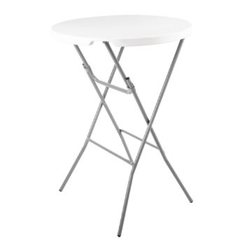 Picture of Bolero Round Poseur Folding Table White 800mm (Single)