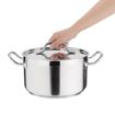 Picture of Nisbets Essentials Stainless Steel Stew Pot With Lid 24cm
