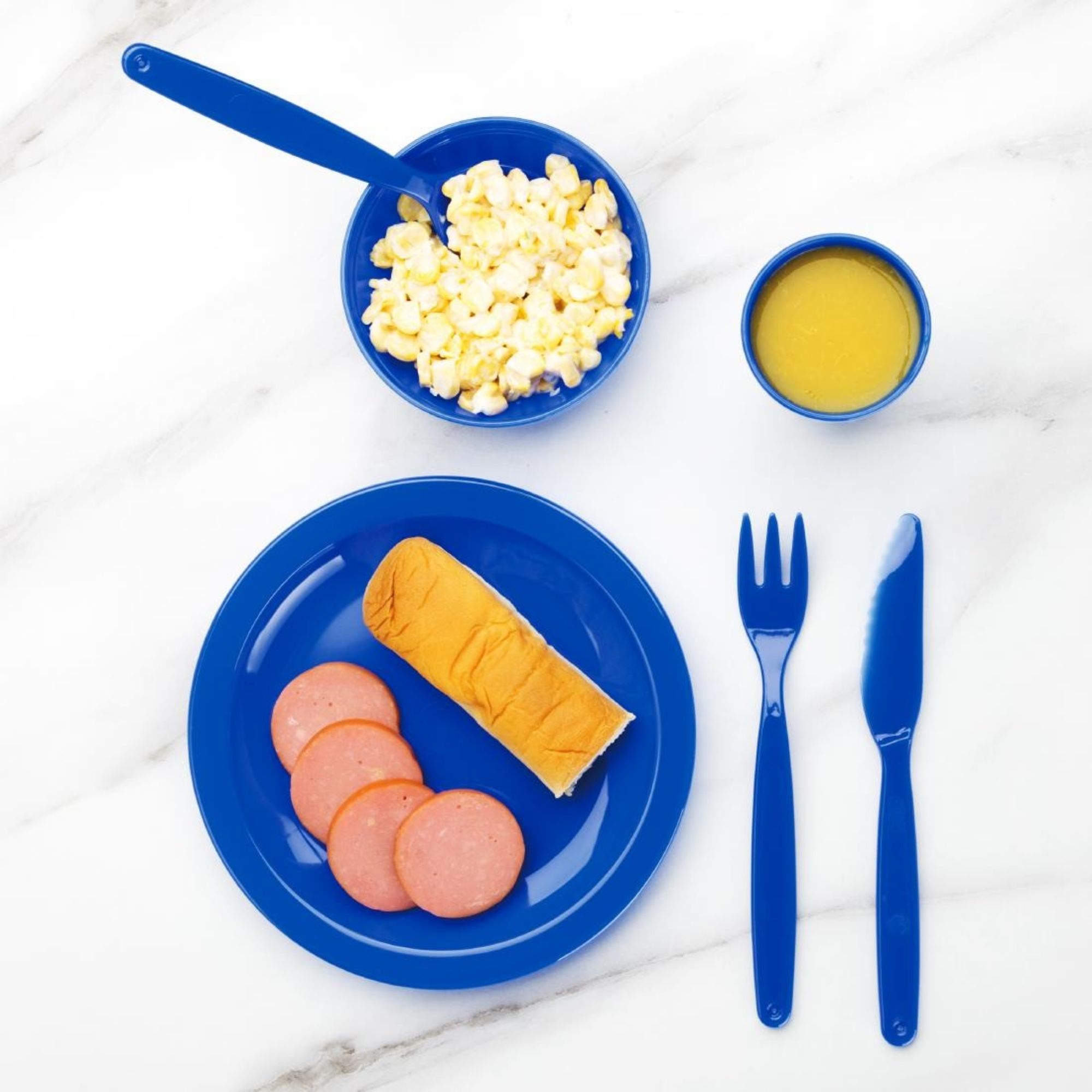 Picture of Olympia Kristallon Polycarbonate Spoon Blue (Pack of 12)