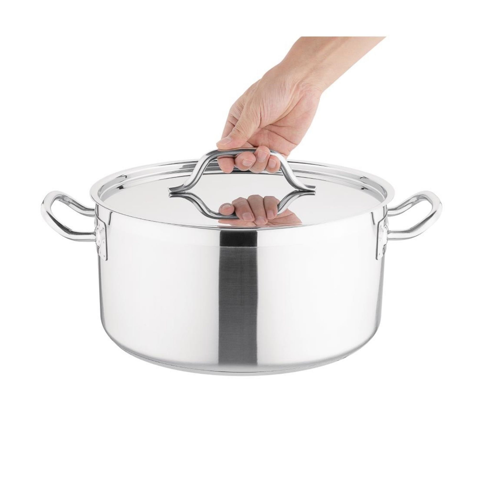 Picture of Nisbets Essentials Stainless Steel Stew Pot With Lid  32cm