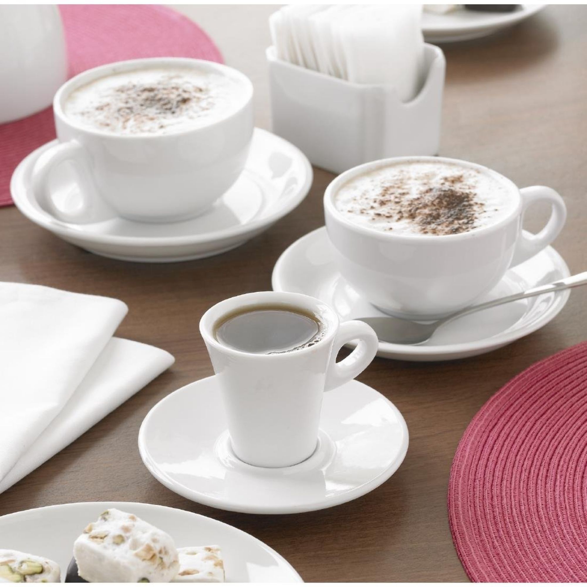Picture of Olympia Whiteware Cappuccino Saucers 160mm (Pack of 12)