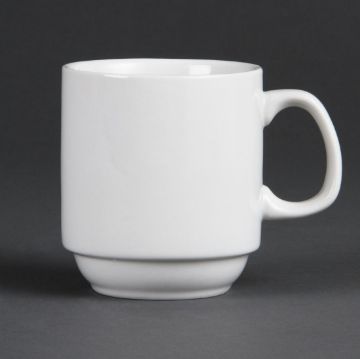 Picture of Olympia Whiteware Stacking Mugs 284ml 10oz (Pack of 12)
